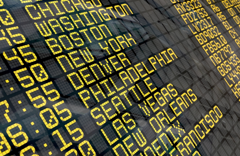 US airlines - Departure Board