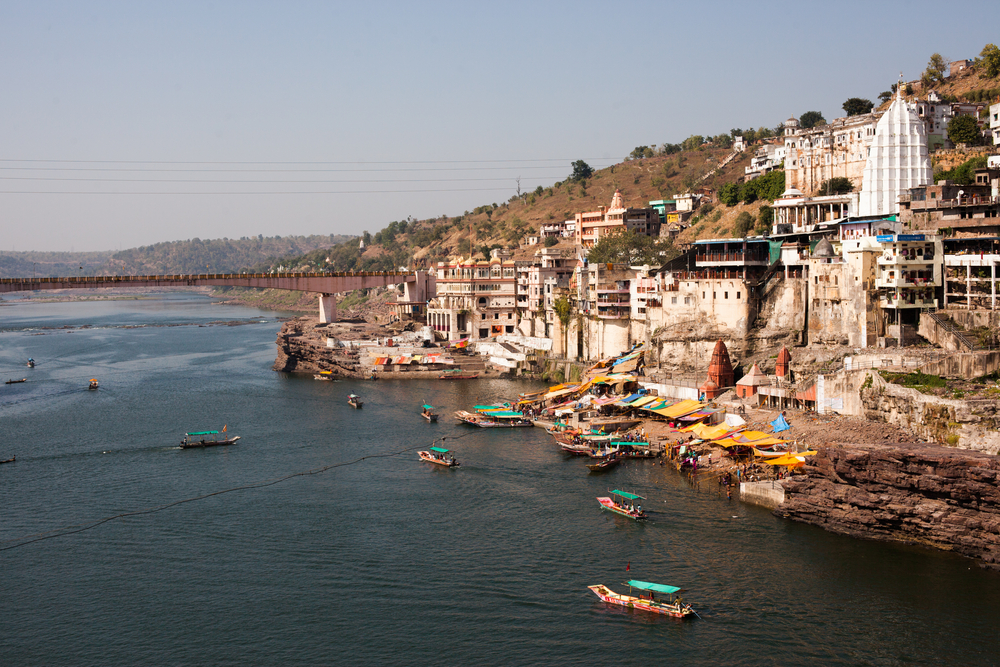 Hindu city Omkareshwar in Madhya Pradesh, India