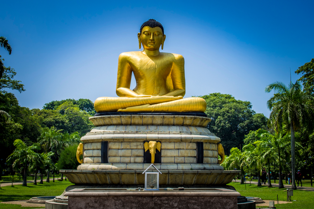 Golden Buddha in Viharamahadevi Park - InterContinental Colombo