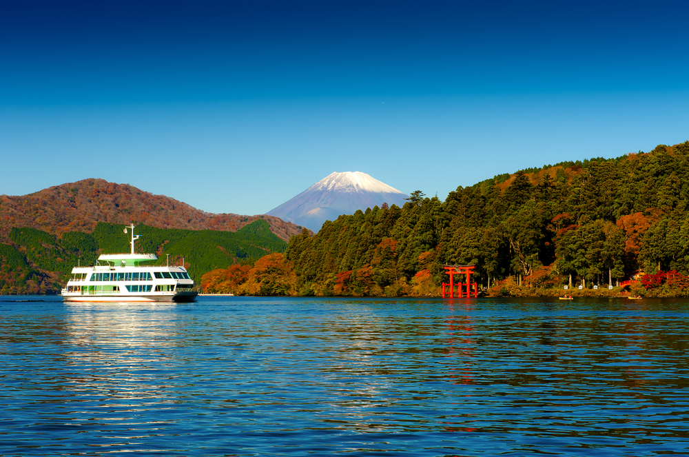 Lake Ashi in Hakone, Japan