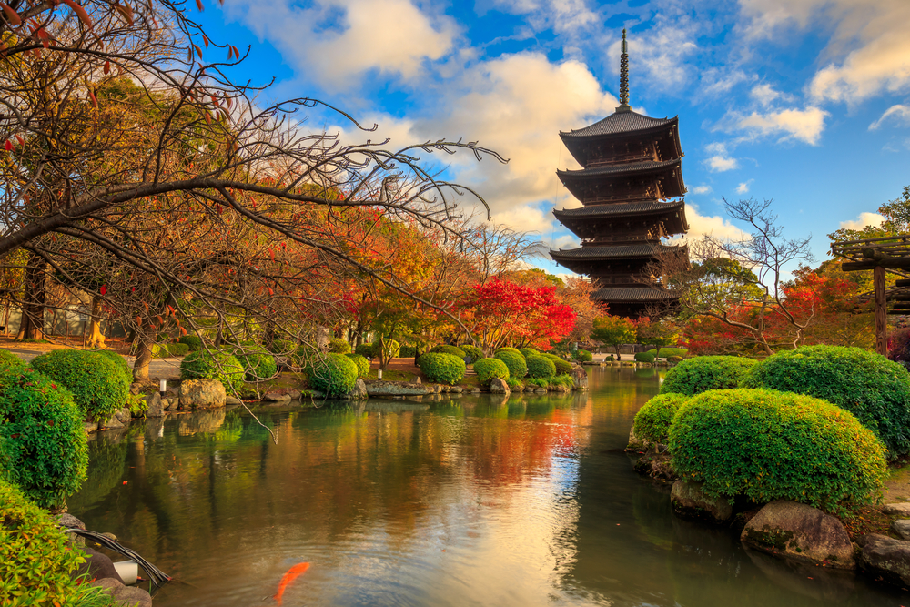 The Toji Temple in Kyoto, Japan