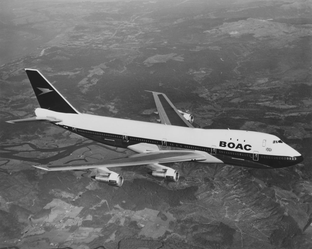747 with BOAC design and logo