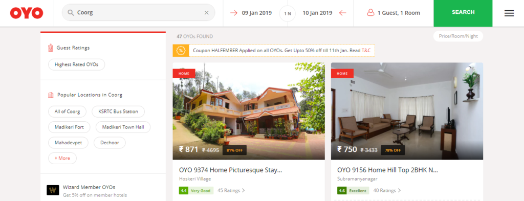 OYO Homes website