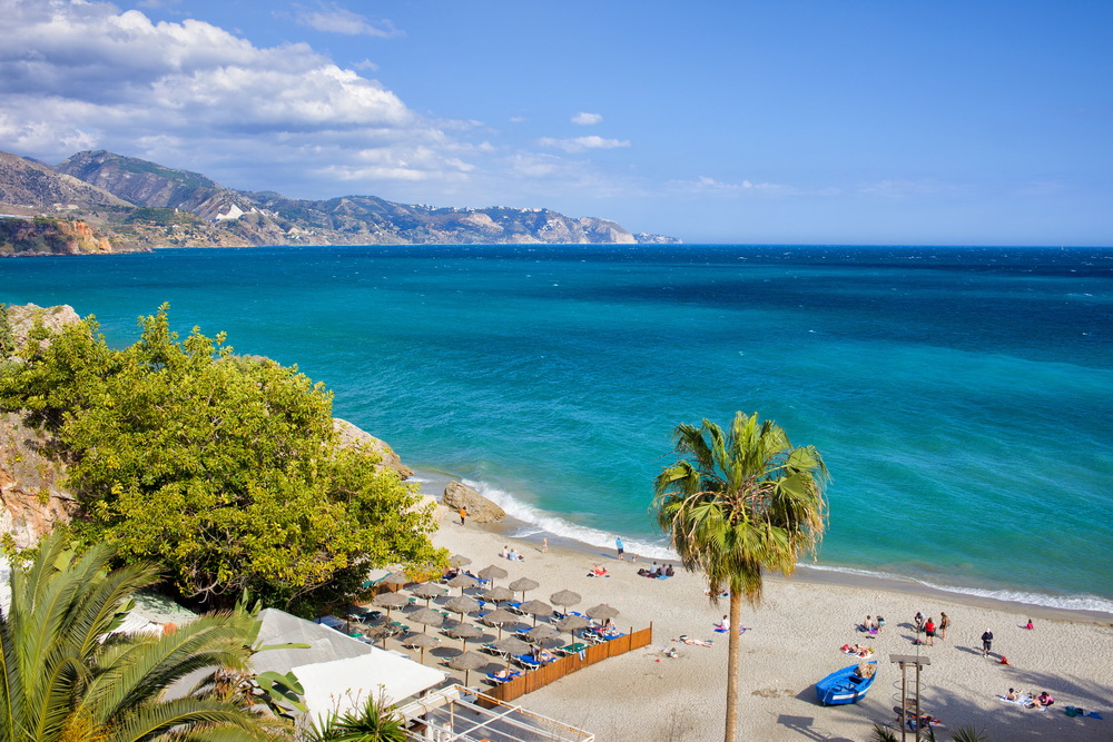 Calahonda beach in Nerja, Costa del Sol 