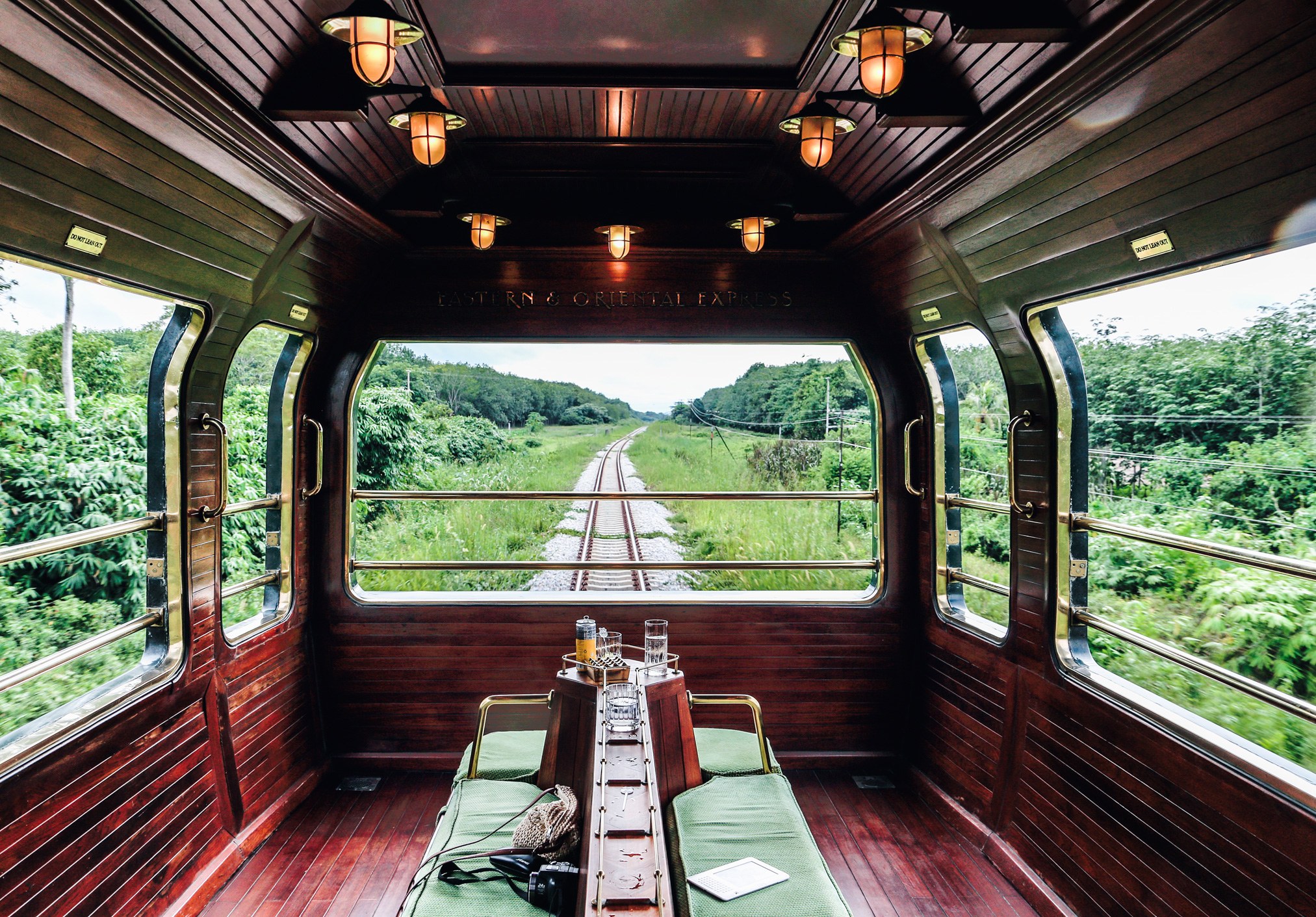Chugging off: Now aboard the Eastern & Oriental Express for an exclusive  lunch experience