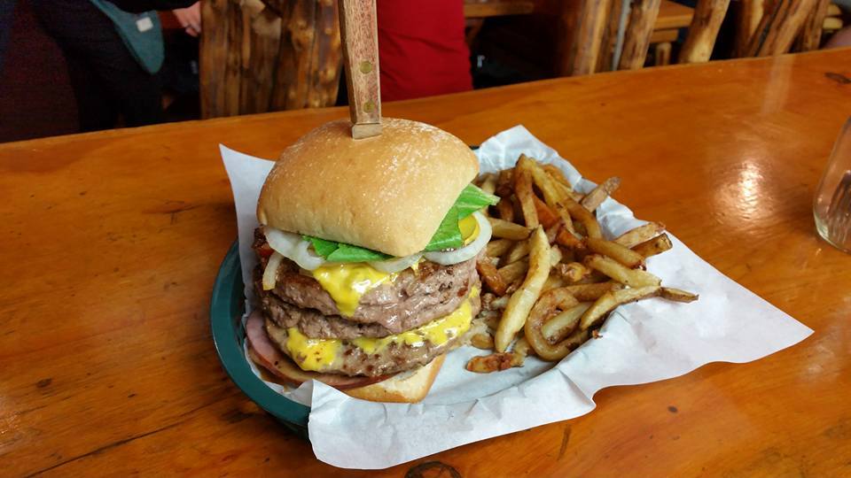 US road trip burger odyssey: A freshly caught burger US road trip burger odyssey: Gwins lodge 2
