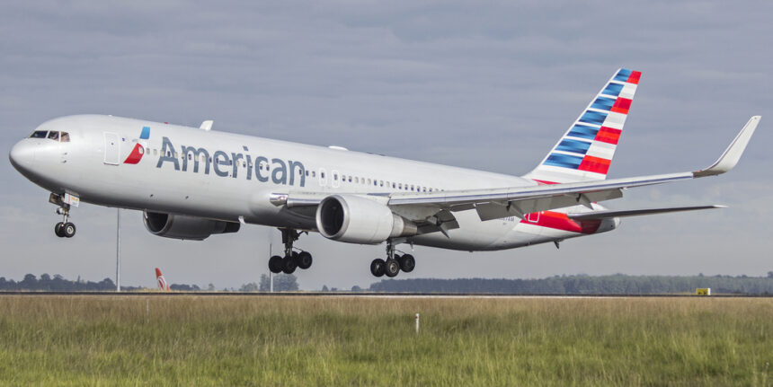 Boeing,767-300,Of,American,Airlines,Landing,At,Viracopos,International,Airport,