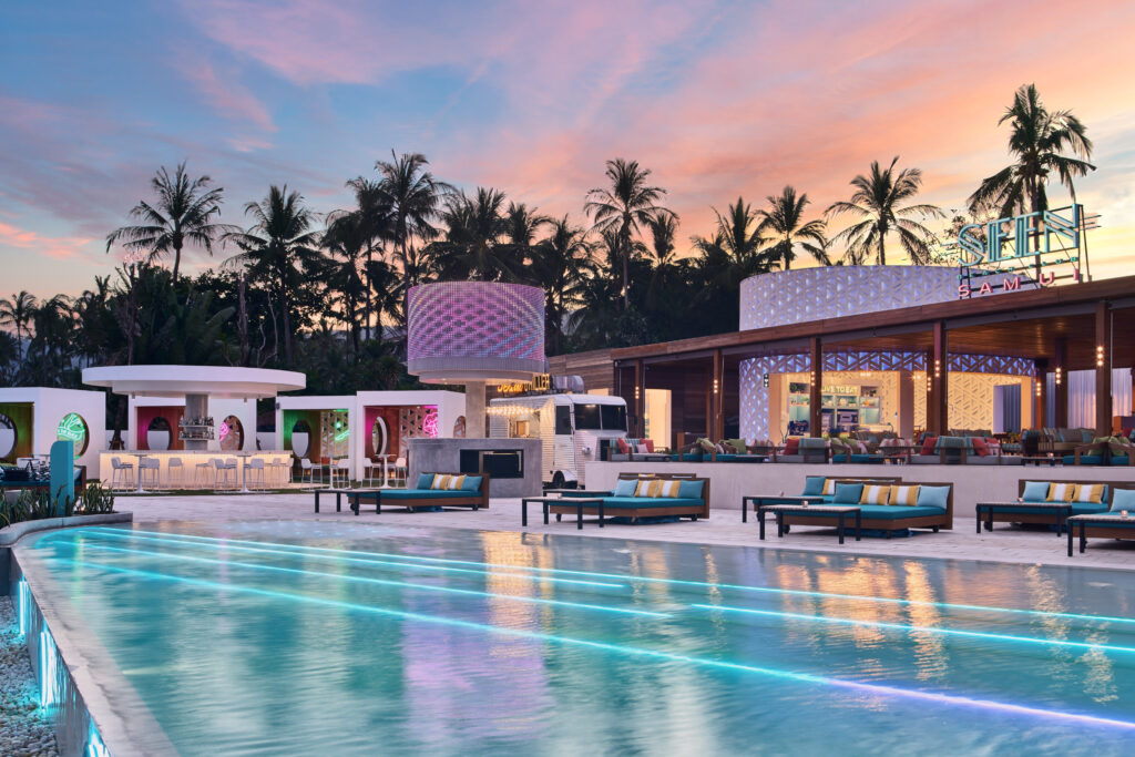 SEEN Beach Club Samui Exterior View Sunset